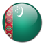 Billig Telefonieren Turkmenistan - Flagge Turkmenistan